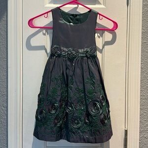 Green iridescent formal dress